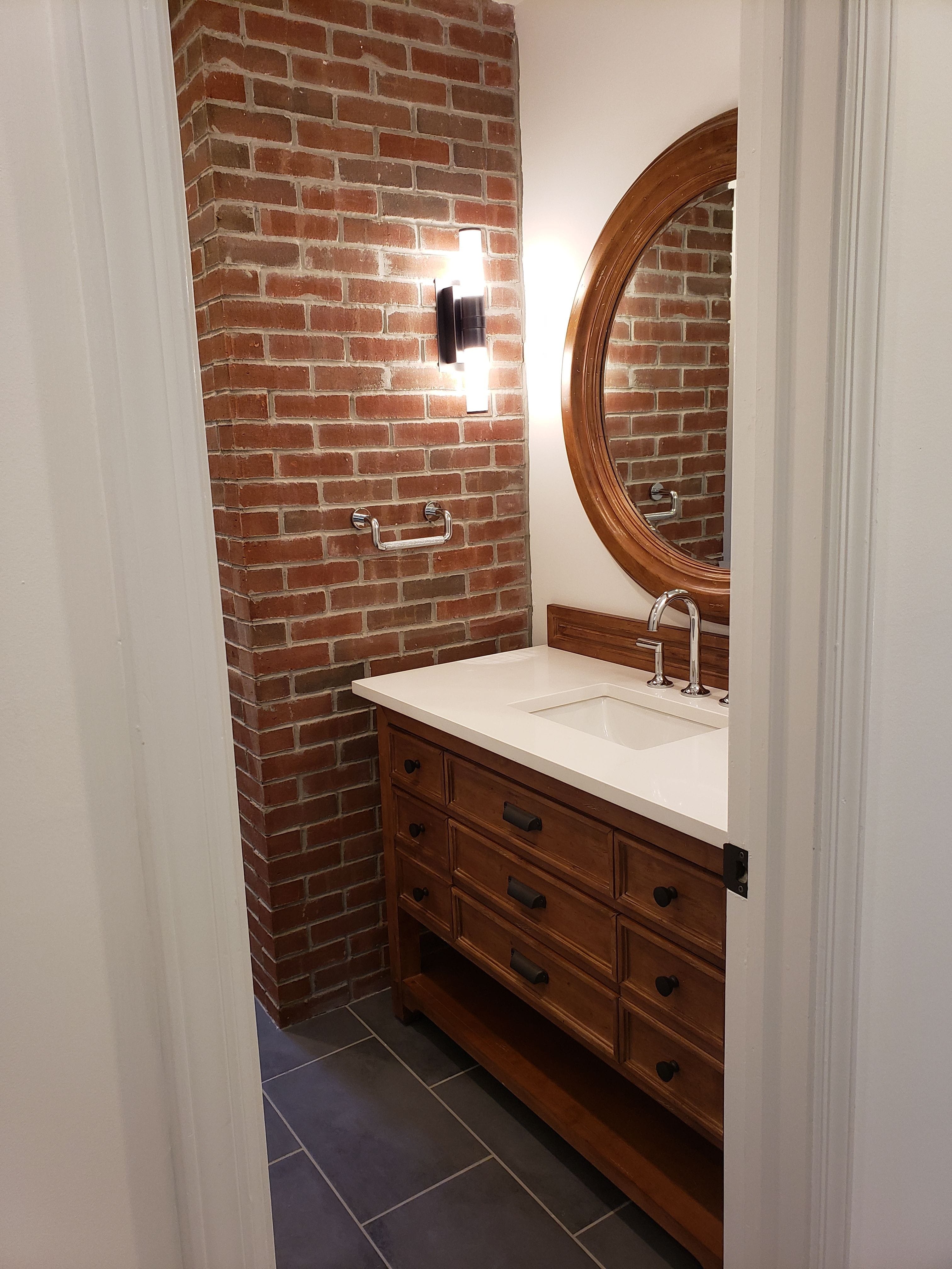 With new life this hall bathroom has details that will impress any guest