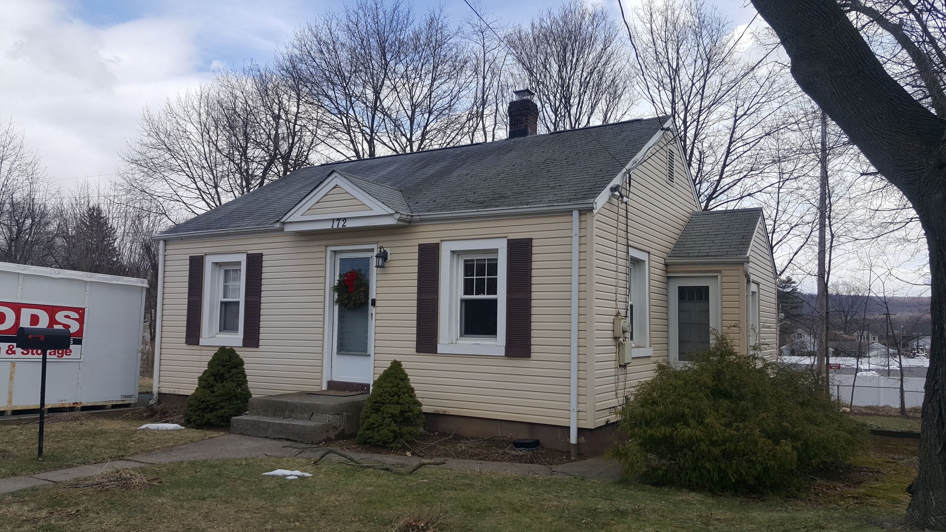 Existing home on the site